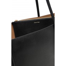 CALVIN KLEIN FOIL LOGO TOTE W/POUCH ΤΣΑΝΤΑ ΓΥΝΑΙΚΕΙΑ BLACK