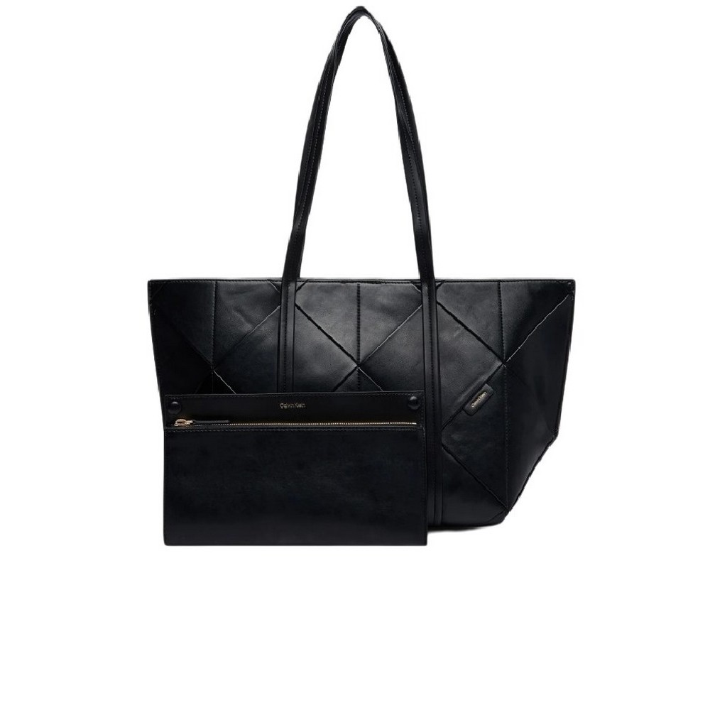 CALVIN KLEIN WOVEN MEDIUM CARRYALL ΤΣΑΝΤΑ ΓΥΝΑΙΚΕΙΑ BLACK