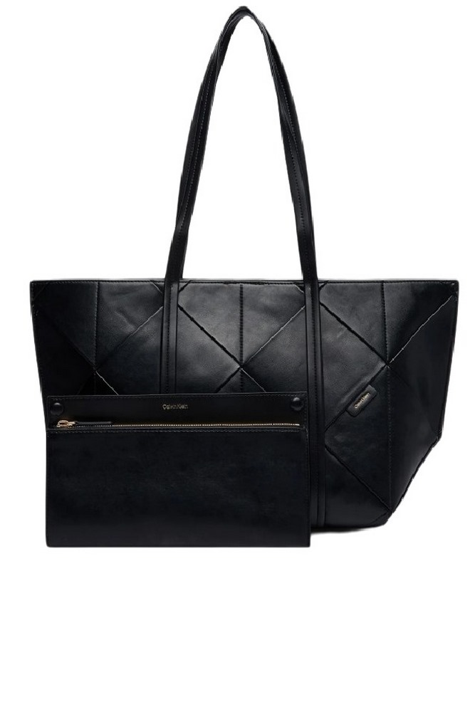 CALVIN KLEIN WOVEN MEDIUM CARRYALL ΤΣΑΝΤΑ ΓΥΝΑΙΚΕΙΑ BLACK
