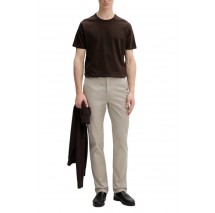 CALVIN KLEIN EZ LINEN BLEND CREWNK T-SHIRT ΜΠΛΟΥΖΑ ΑΝΔΡΙΚΗ DARK BROWN