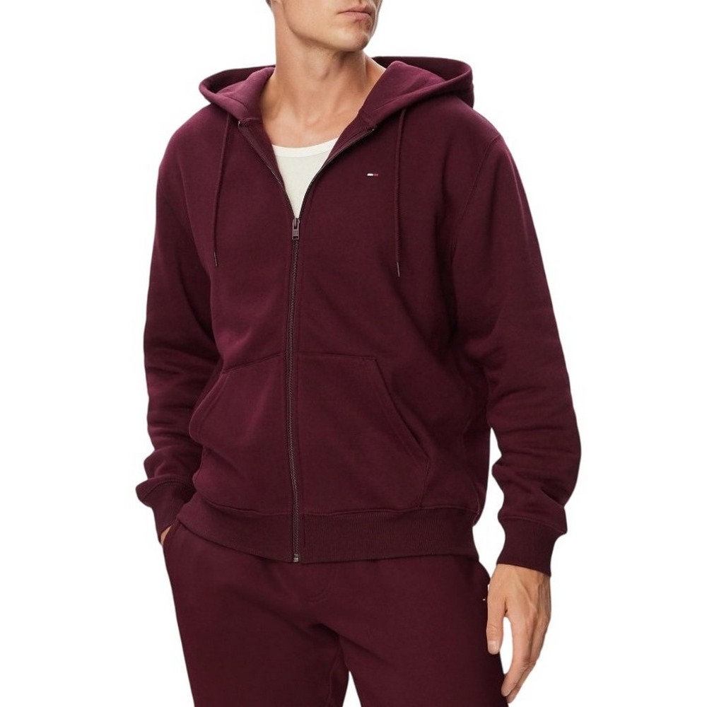 TOMMY JEANS REG S FLAG ZIP THRU ΖΑΚΕΤΑ ΦΟΥΤΕΡ ΑΝΔΡΙΚΗ BORDEAUX