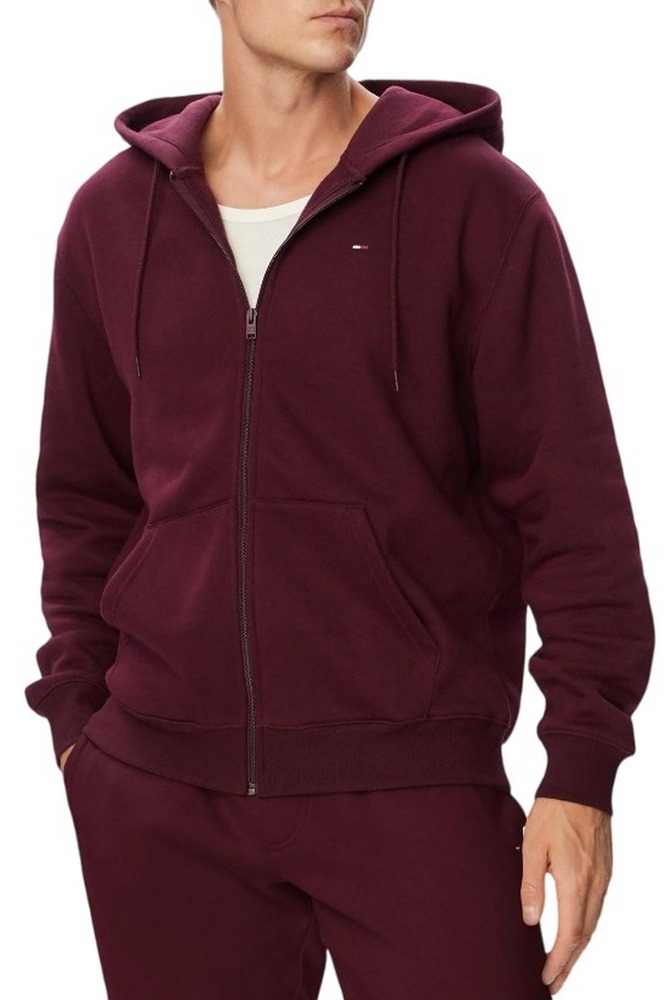 TOMMY JEANS REG S FLAG ZIP THRU ΖΑΚΕΤΑ ΦΟΥΤΕΡ ΑΝΔΡΙΚΗ BORDEAUX