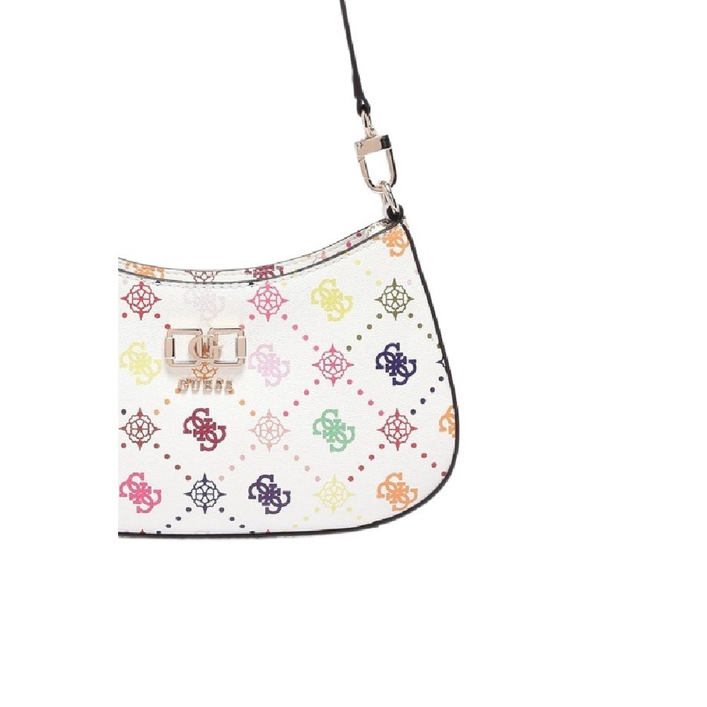 GUESS EMELIE LOGO TOP ZIP SHLDR BAG ΤΣΑΝΤΑ ΓΥΝΑΙΚΕΙΑ MULTI