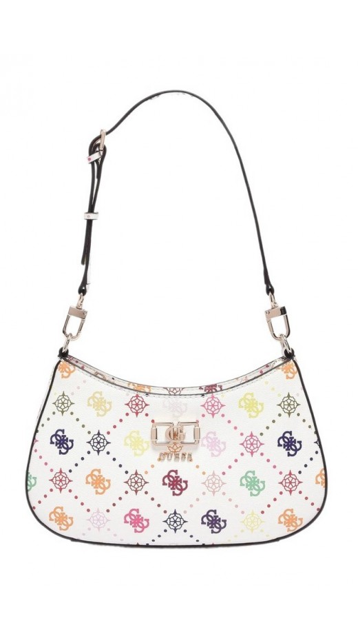 GUESS EMELIE LOGO TOP ZIP SHLDR BAG ΤΣΑΝΤΑ ΓΥΝΑΙΚΕΙΑ MULTI