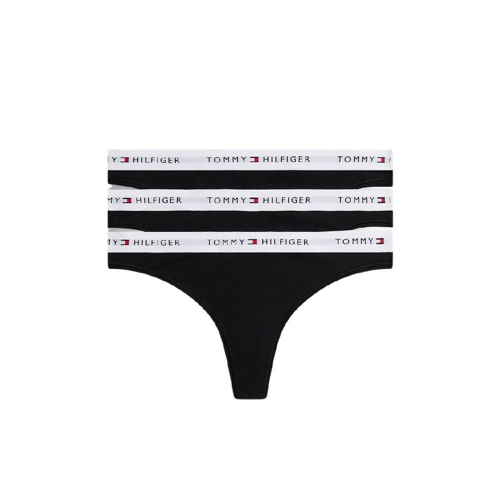 TOMMY HILFIGER 3 PACK THONG ΕΣΩΡΟΥΧΟ ΓΥΝΑΙΚΕΙΟ BLACK