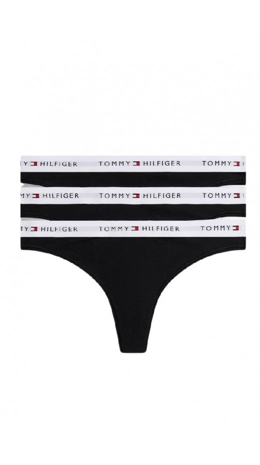 TOMMY HILFIGER 3 PACK THONG ΕΣΩΡΟΥΧΟ ΓΥΝΑΙΚΕΙΟ BLACK