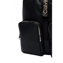 CALVIN KLEIN WEBBING STRAP FLAP BACKPACK ΤΣΑΝΤΑ ΓΥΝΑΙΚΕΙΑ BLACK