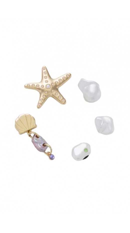 CROCS GOLD SEA 5 PACK JIBBITZ CHARMS ΑΞΕΣΟΥΑΡ ΓΥΝΑΙΚΕΙΟ GOLD