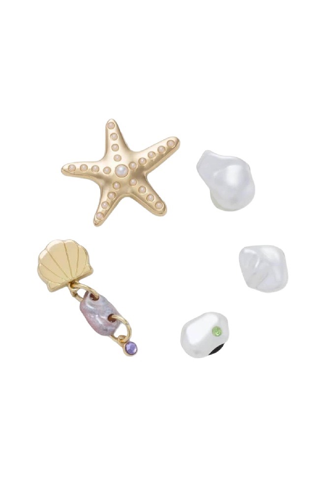 CROCS GOLD SEA 5 PACK JIBBITZ CHARMS ΑΞΕΣΟΥΑΡ ΓΥΝΑΙΚΕΙΟ GOLD
