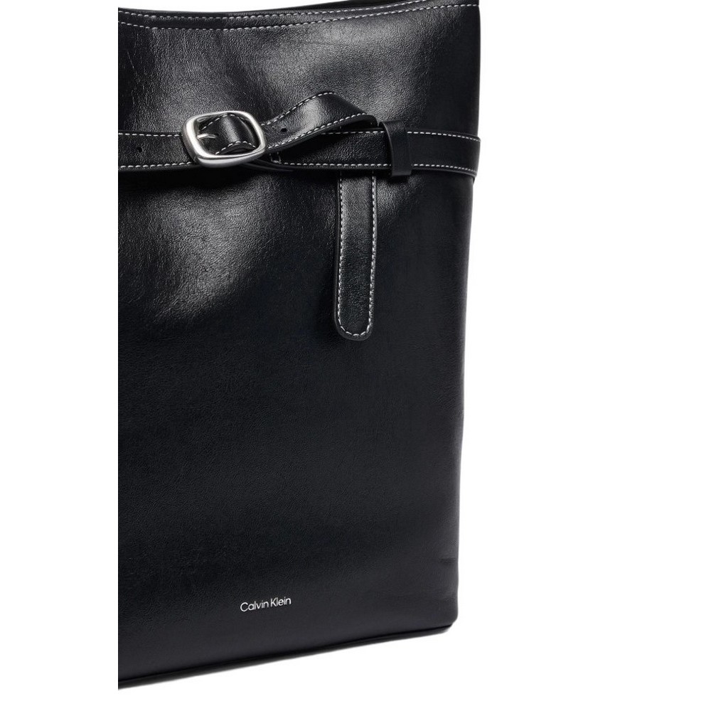 CALVIN KLEIN BUCKLE MEDIUM BUCKET ΤΣΑΝΤΑ ΓΥΝΑΙΚΕΙΑ BLACK