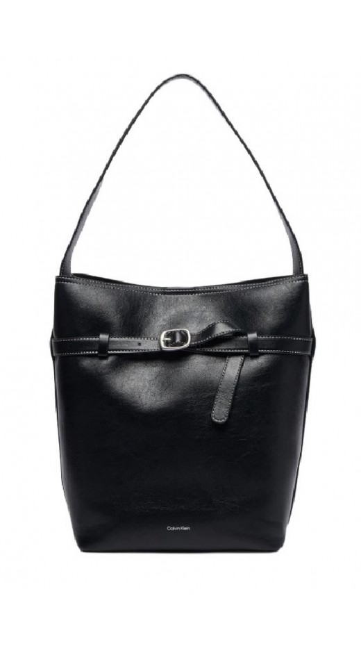 CALVIN KLEIN BUCKLE MEDIUM BUCKET ΤΣΑΝΤΑ ΓΥΝΑΙΚΕΙΑ BLACK