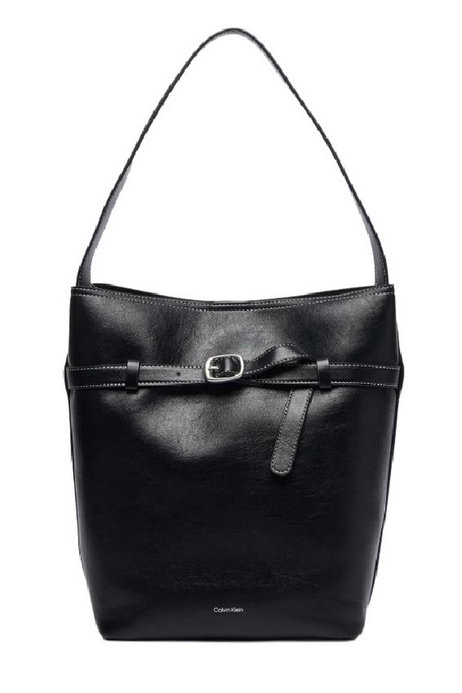 CALVIN KLEIN BUCKLE MEDIUM BUCKET ΤΣΑΝΤΑ ΓΥΝΑΙΚΕΙΑ BLACK