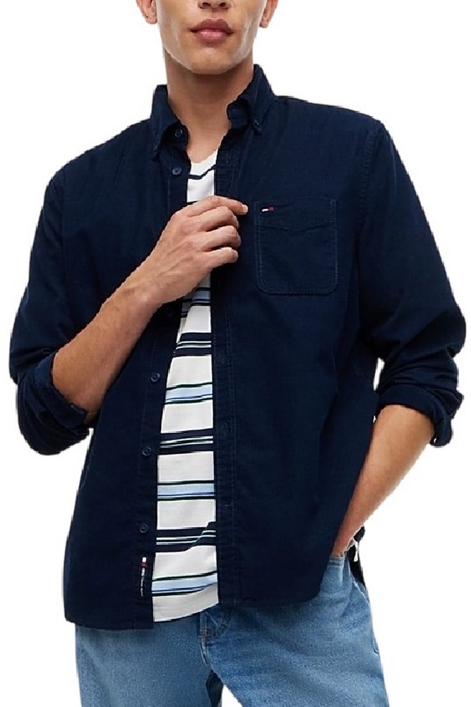 TOMMY JEANS REG BABY CORDUROY SHIRT EXT ΠΟΥΚΑΜΙΣΟ ΑΝΔΡΙΚΟ NAVY