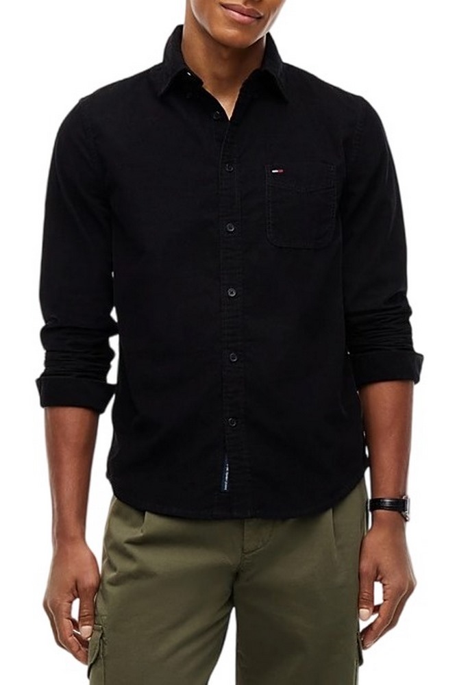 TOMMY JEANS REG BABY CORDUROY SHIRT EXT ΠΟΥΚΑΜΙΣΟ ΑΝΔΡΙΚΟ BLACK