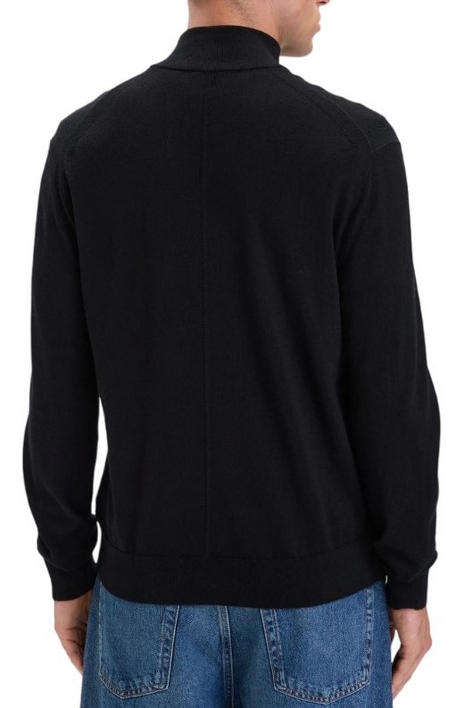 CALVIN KLEIN 100% MERINO FULL ZIP 14GG ΖΑΚΕΤΑ ΠΛΕΚΤΗ ΑΝΔΡΙΚΗ BLACK