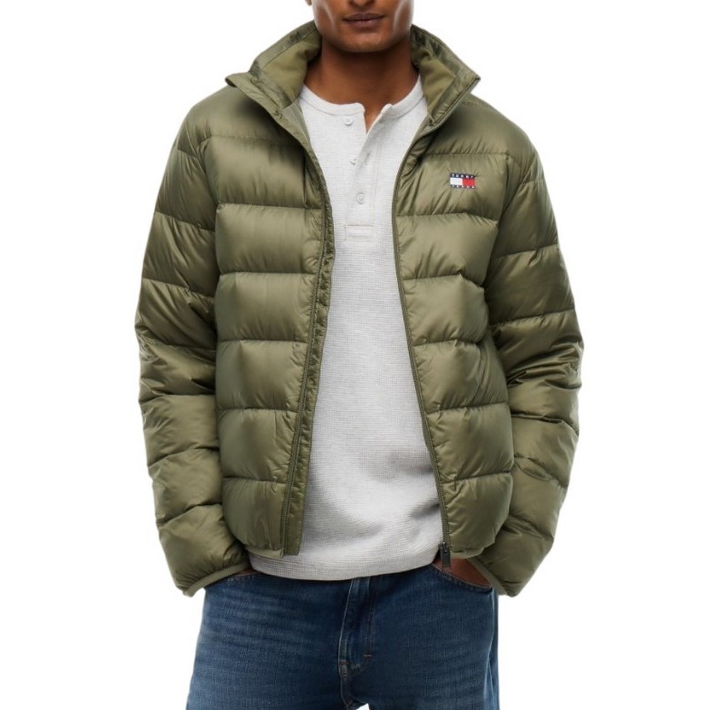 TOMMY JEANS LIGHT DOWN JACKET EXT ΜΠΟΥΦΑΝ ΑΝΔΡΙΚΟ MILITARY GREEN