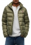 TOMMY JEANS LIGHT DOWN JACKET EXT ΜΠΟΥΦΑΝ ΑΝΔΡΙΚΟ MILITARY GREEN