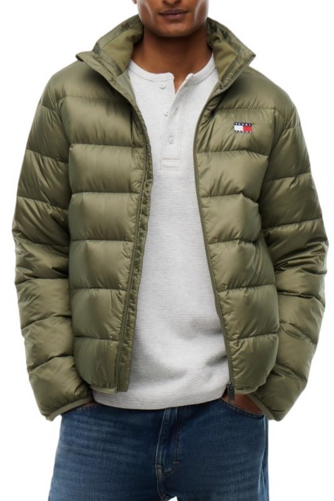 TOMMY JEANS LIGHT DOWN JACKET EXT ΜΠΟΥΦΑΝ ΑΝΔΡΙΚΟ MILITARY GREEN