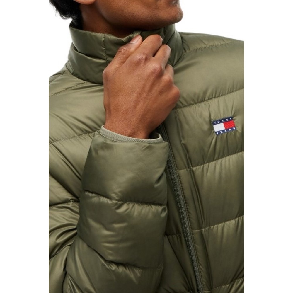 TOMMY JEANS LIGHT DOWN JACKET EXT ΜΠΟΥΦΑΝ ΑΝΔΡΙΚΟ MILITARY GREEN