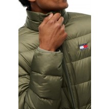 TOMMY JEANS LIGHT DOWN JACKET EXT ΜΠΟΥΦΑΝ ΑΝΔΡΙΚΟ MILITARY GREEN