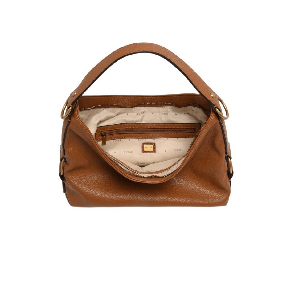GUESS CAMDEN MINI SHOULDER BAG ΤΣΑΝΤΑ ΓΥΝΑΙΚΕΙΑ COGNAC