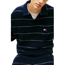 TOMMY JEANS 90S TOWELING POLO T-SHIRT ΜΠΛΟΥΖΑ ΑΝΔΡΙΚΗ NAVY