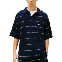 TOMMY JEANS 90S TOWELING POLO T-SHIRT ΜΠΛΟΥΖΑ ΑΝΔΡΙΚΗ NAVY