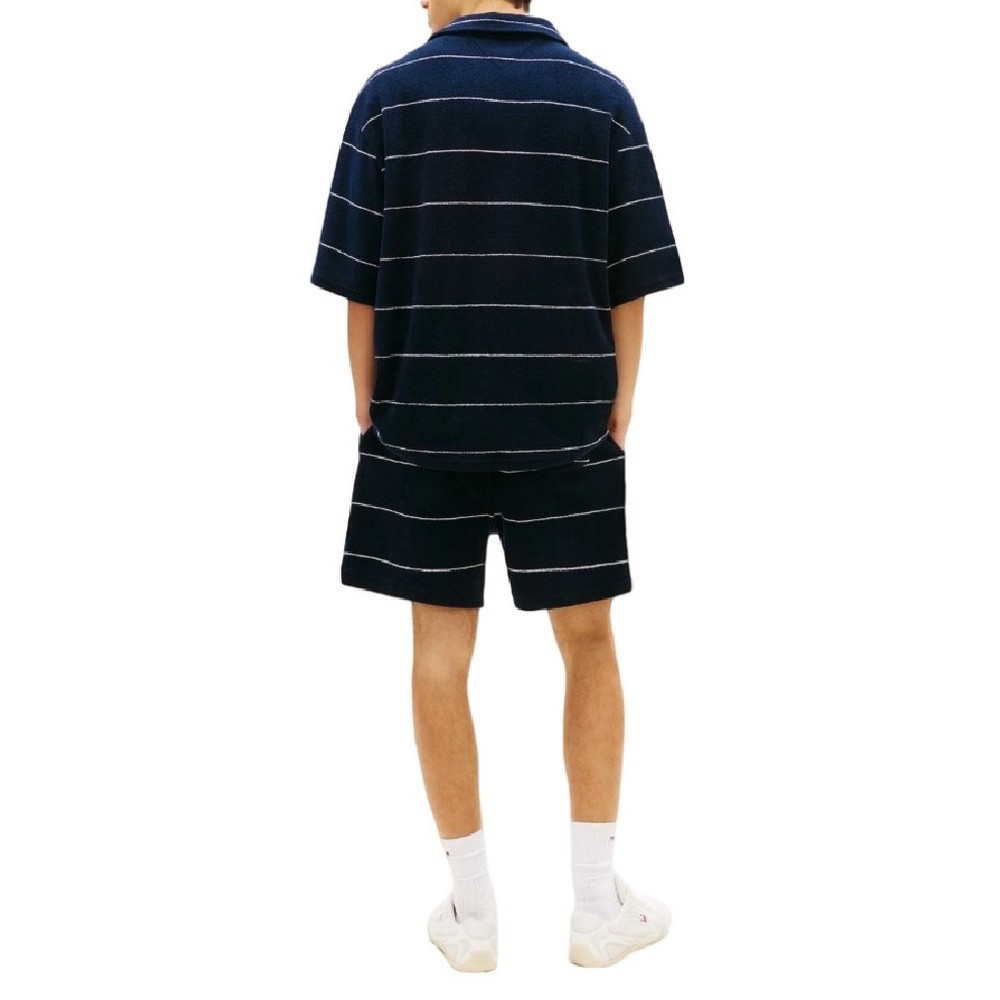 TOMMY JEANS 90S TOWELING POLO T-SHIRT ΜΠΛΟΥΖΑ ΑΝΔΡΙΚΗ NAVY