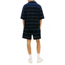 TOMMY JEANS 90S TOWELING POLO T-SHIRT ΜΠΛΟΥΖΑ ΑΝΔΡΙΚΗ NAVY