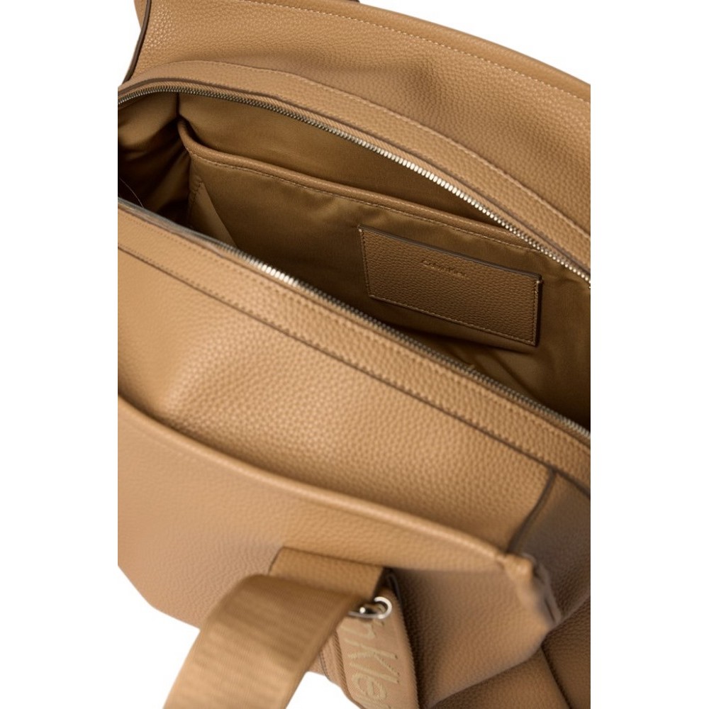 CALVIN KLEIN WEBBING ADJ STRAP TOTE ΤΣΑΝΤΑ ΓΥΝΑΙΚΕΙΑ BEIGE