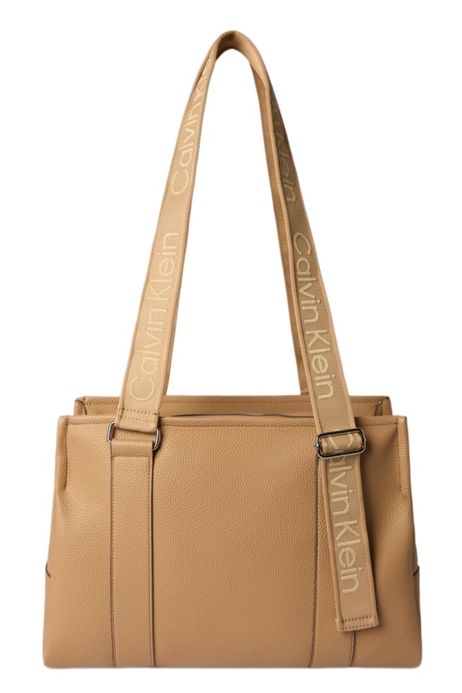 CALVIN KLEIN WEBBING ADJ STRAP TOTE ΤΣΑΝΤΑ ΓΥΝΑΙΚΕΙΑ BEIGE