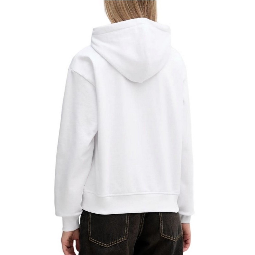 CALVIN KLEIN JEANS MONOLOGO FRENCH TERRY PO HOOD ΦΟΥΤΕΡ ΜΠΛΟΥΖΑ ΓΥΝΑΙΚΕΙΑ BRIGHT WHITE
