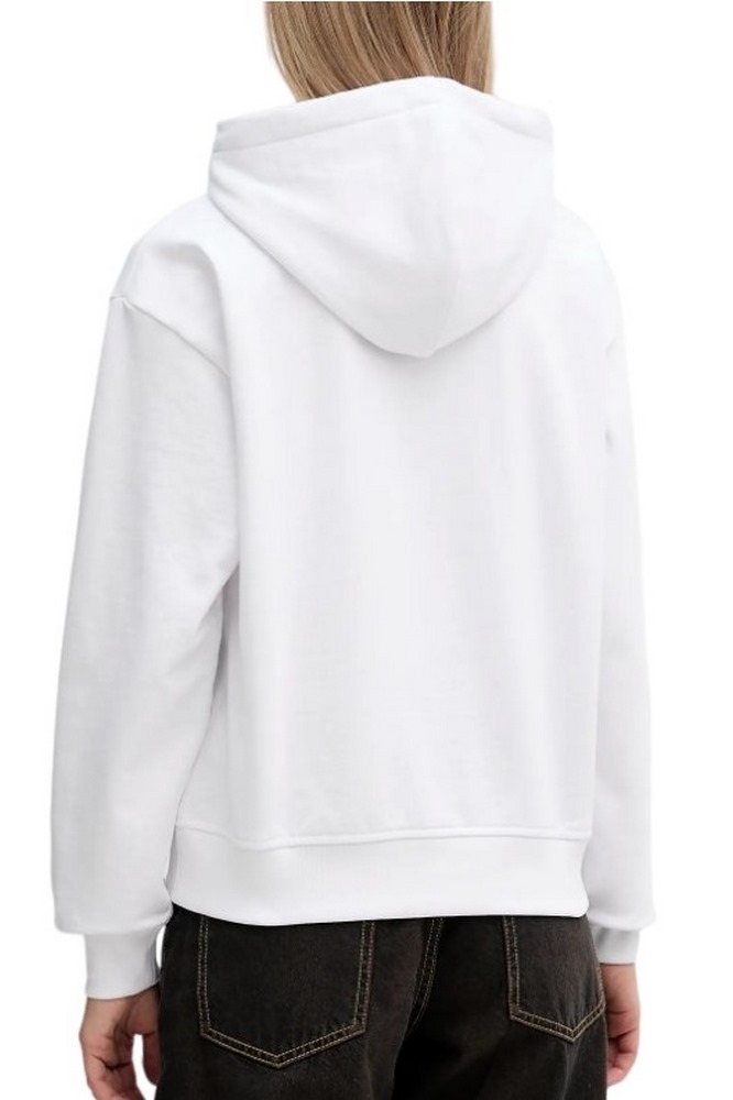 CALVIN KLEIN JEANS MONOLOGO FRENCH TERRY PO HOOD ΦΟΥΤΕΡ ΜΠΛΟΥΖΑ ΓΥΝΑΙΚΕΙΑ BRIGHT WHITE