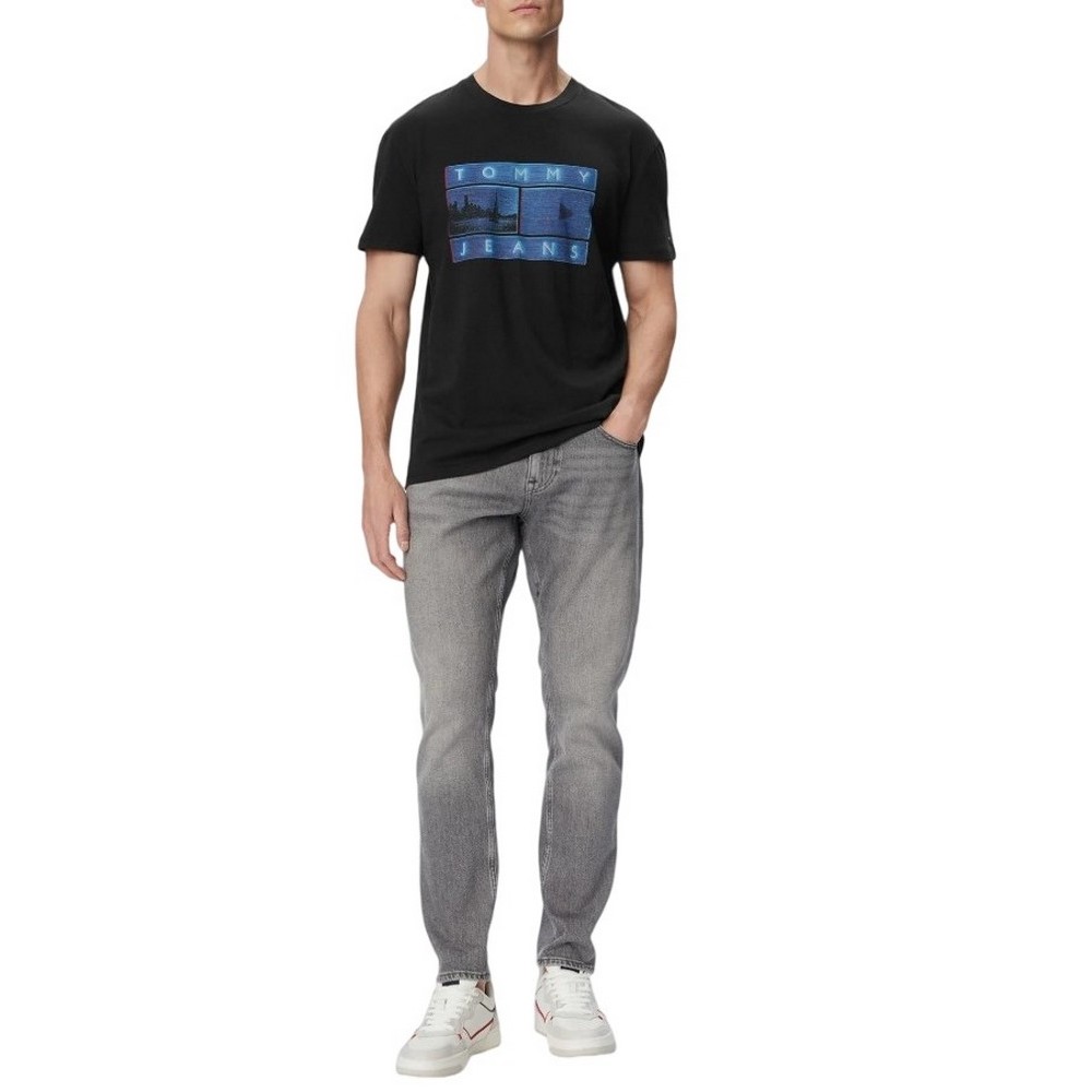 TOMMY JEANS  REG PHOTO FLAG T-SHIRT ΜΠΛΟΥΖΑ ΑΝΔΡΙΚΗ BLACK