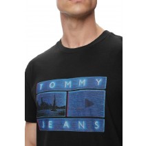 TOMMY JEANS  REG PHOTO FLAG T-SHIRT ΜΠΛΟΥΖΑ ΑΝΔΡΙΚΗ BLACK