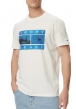 TOMMY JEANS  REG PHOTO FLAG T-SHIRT ΜΠΛΟΥΖΑ ΑΝΔΡΙΚΗ OFF WHITE