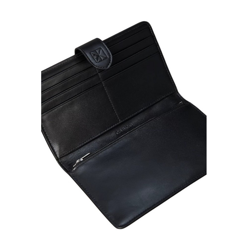CALVIN KLEIN SNAP PASSPORT LONGFOLD WALLET ΠΟΡΤΟΦΟΛΙ ΓΥΝΑΙΚΕΙΟ BLACK