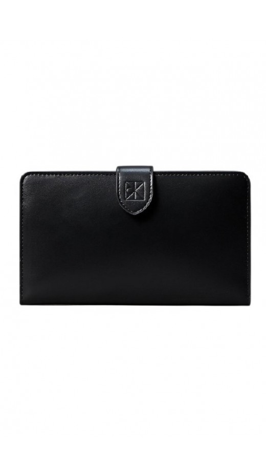 CALVIN KLEIN SNAP PASSPORT LONGFOLD WALLET ΠΟΡΤΟΦΟΛΙ ΓΥΝΑΙΚΕΙΟ BLACK