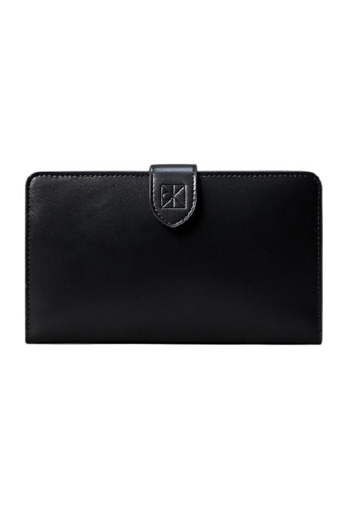 CALVIN KLEIN SNAP PASSPORT LONGFOLD WALLET ΠΟΡΤΟΦΟΛΙ ΓΥΝΑΙΚΕΙΟ BLACK