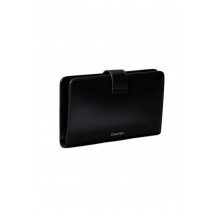 CALVIN KLEIN SNAP PASSPORT LONGFOLD WALLET ΠΟΡΤΟΦΟΛΙ ΓΥΝΑΙΚΕΙΟ BLACK