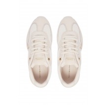 TOMMY HILFIGER MODERN RUNNER SHINY LEATHER ΠΑΠΟΥΤΣΙ ΓΥΝΑΙΚΕΙΟ BEIGE