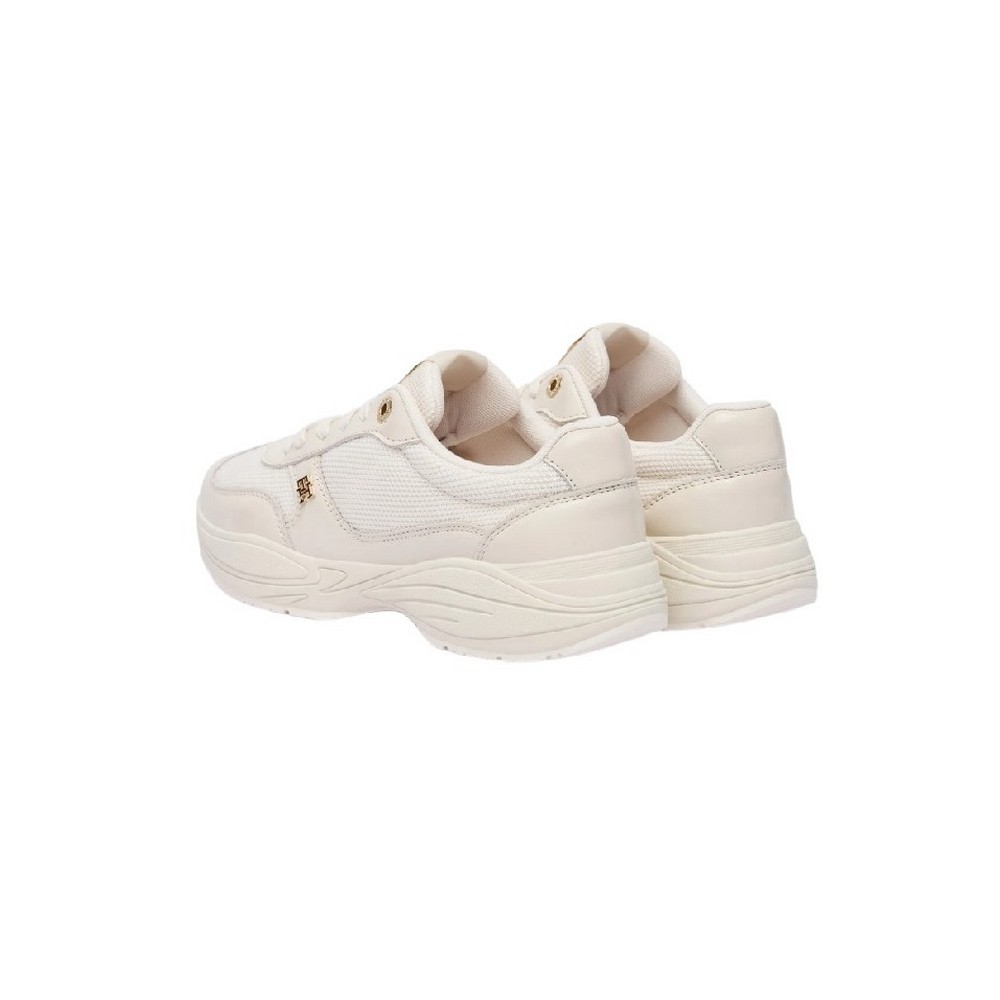 TOMMY HILFIGER MODERN RUNNER SHINY LEATHER ΠΑΠΟΥΤΣΙ ΓΥΝΑΙΚΕΙΟ BEIGE