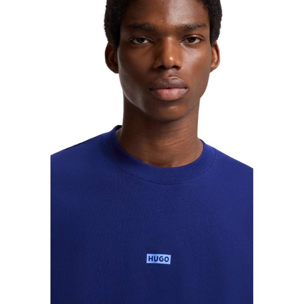 HUGO BOSS NALONO JERSEY T-SHIRT ΜΠΛΟΥΖΑ ΑΝΔΡΙΚΗ DARK BLUE