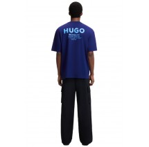 HUGO BOSS NALONO JERSEY T-SHIRT ΜΠΛΟΥΖΑ ΑΝΔΡΙΚΗ DARK BLUE