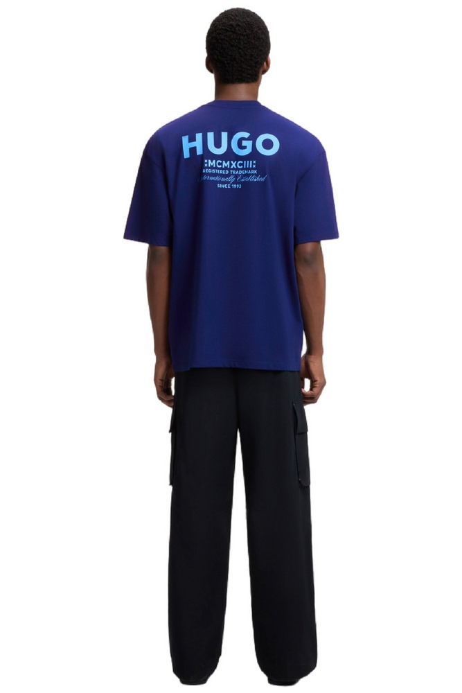 HUGO BOSS NALONO JERSEY T-SHIRT ΜΠΛΟΥΖΑ ΑΝΔΡΙΚΗ DARK BLUE