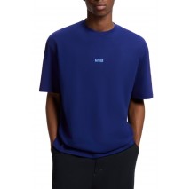 HUGO BOSS NALONO JERSEY T-SHIRT ΜΠΛΟΥΖΑ ΑΝΔΡΙΚΗ DARK BLUE