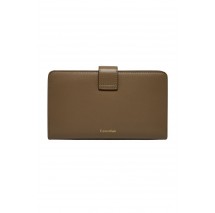 CALVIN KLEIN SNAP PASSPORT LONGFOLD WALLET ΠΟΡΤΟΦΟΛΙ ΓΥΝΑΙΚΕΙΟ TAUPE