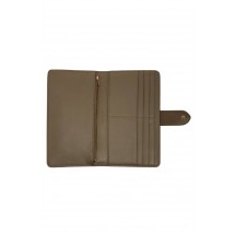 CALVIN KLEIN SNAP PASSPORT LONGFOLD WALLET ΠΟΡΤΟΦΟΛΙ ΓΥΝΑΙΚΕΙΟ TAUPE