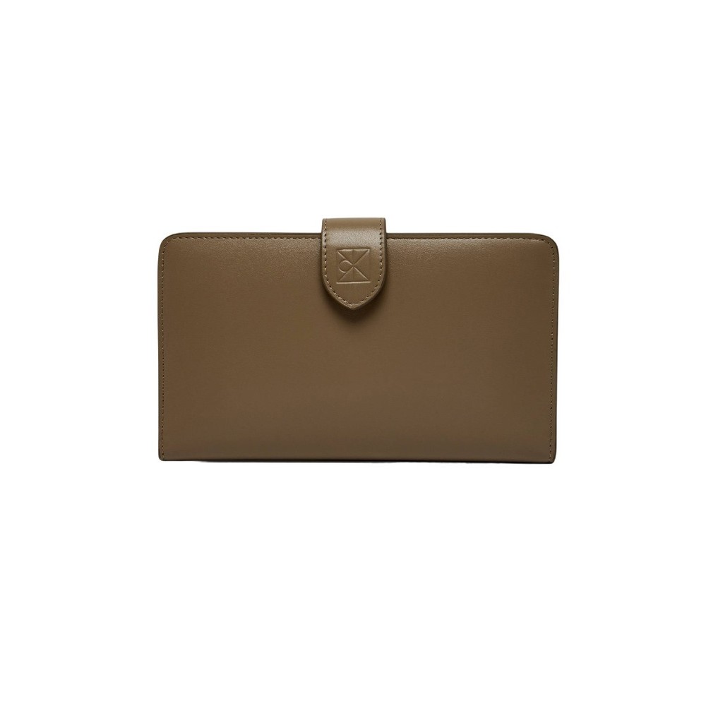 CALVIN KLEIN SNAP PASSPORT LONGFOLD WALLET ΠΟΡΤΟΦΟΛΙ ΓΥΝΑΙΚΕΙΟ TAUPE