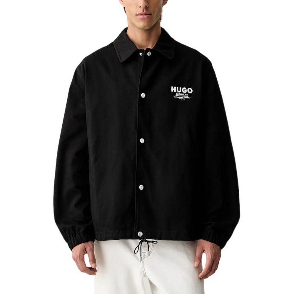 HUGO BOSS BIYO CASUAL JACKET ΜΠΟΥΦΑΝ ΑΝΔΡΙΚΟ BLACK